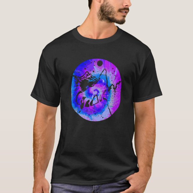 Camiseta Lua E Lobos Lobos Animais Selvagens (Frente)