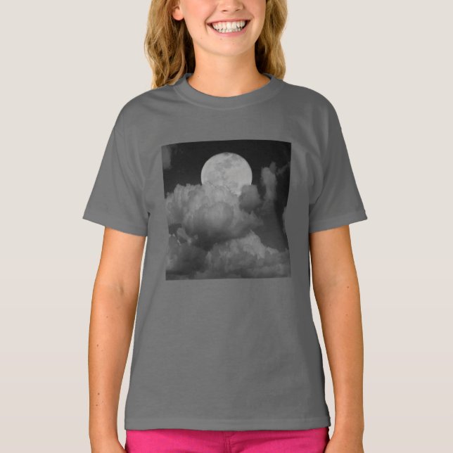 Camiseta Lua e Nuvens Sobre Kansas (Frente)