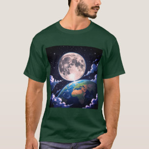 Camiseta "Lua e Planeta Terra"