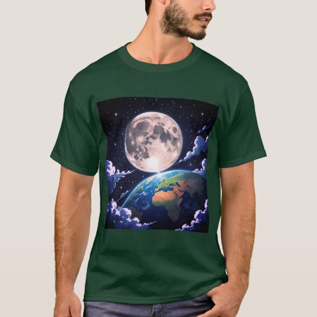 Camiseta "Lua e Planeta Terra" (Frente)