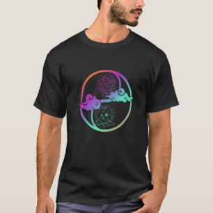 Camiseta Lua E Sol Árvore Da Vida Budista Mandala Yin