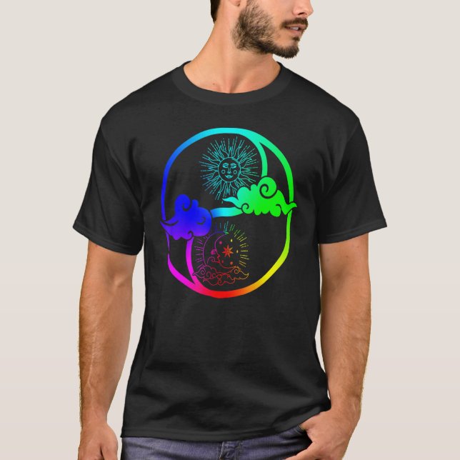 Camiseta Lua E Sol Árvore Da Vida Budista Mandala Yin (Frente)