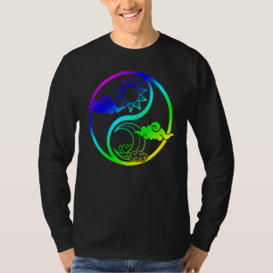 Camiseta Lua E Sol Árvore Da Vida Budista Mandala Yin