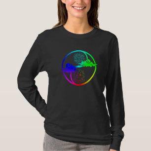 Camiseta Lua E Sol Árvore Da Vida Budista Mandala Yin