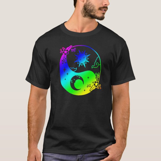 Camiseta Lua E Sol Árvore Da Vida Budista Mandala Yin (Frente)