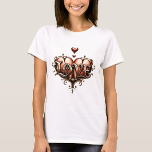 Camiseta Lua Gótica – Amor Eterno Sob o Céu da Meia-Noite