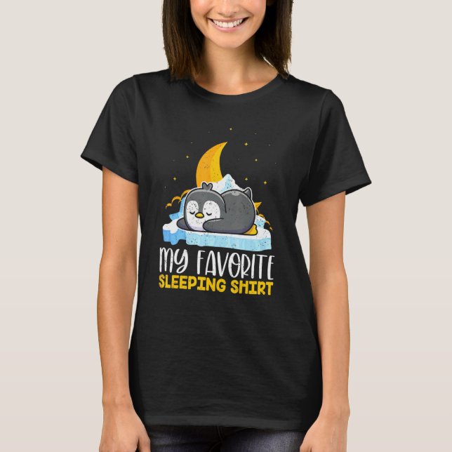 Camiseta Lua Meu Pinguim Sangrento Favorito Dormindo (Frente)