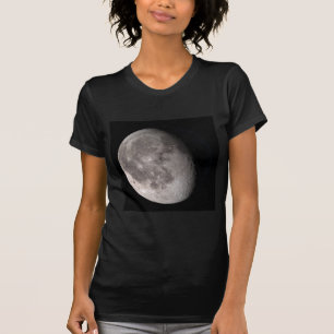Camiseta Lua negra e a lua gíbia em declínio