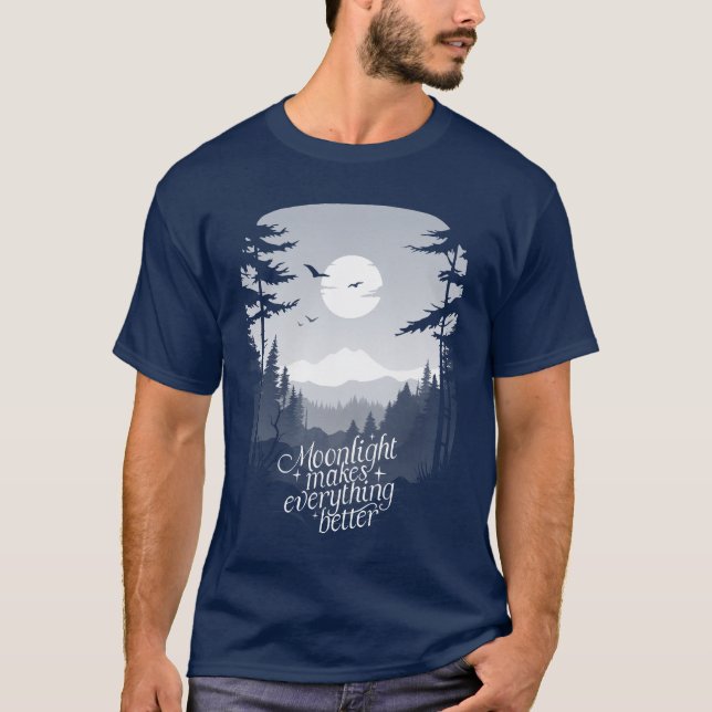 Camiseta Lua nos torna melhores para amantes da Lua Naturez (Frente)