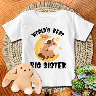 Camiseta Lua Pônei Melhor Irmã Mais Velha do Mundo