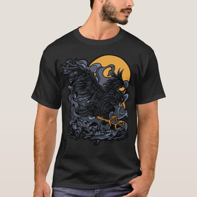 Camiseta Lua Preta Assustadora (Frente)