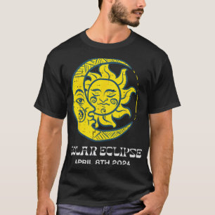 Camiseta Lua Solar Eclipse 2024 Totalidade abril 8 Mulheres