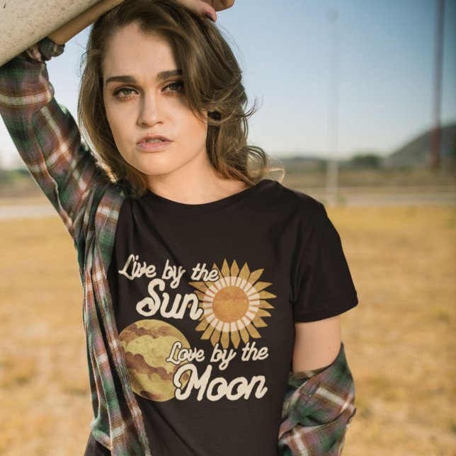 Camiseta Lua solar estética do Boho (Criador carregado)
