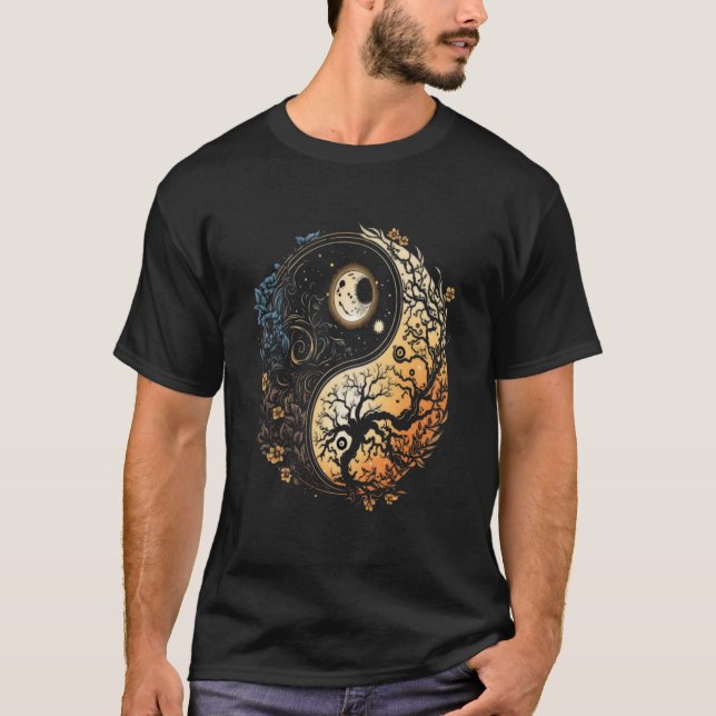 Camiseta Lua Sun Yin Yang Day and Night 2 (Frente)