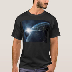 Camiseta Lua terrestre e sol