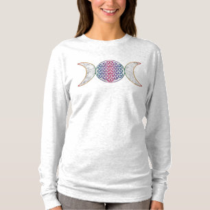 Camiseta Lua Tripla Mágica - Flor Espiritual Da Vida 1 Hood