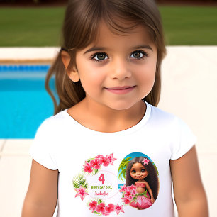 Camiseta Luau Birthday Tropical Beach Party Girl