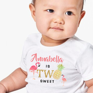 Camiseta Luau de Praia de Verão Tropical para Meninas de 2 