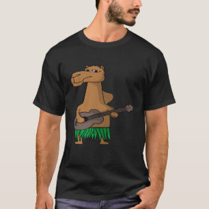 Camiseta Luau de Ukulele Fofo  Havaí Animal do Deserto