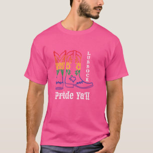 Camiseta Lubbock Texas Pride Ya'll - Cowboy LGBTQ para Gay 