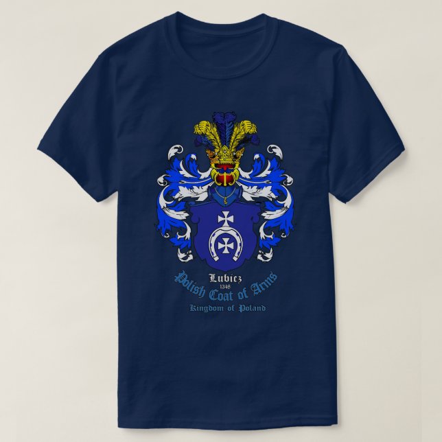 Camiseta Lubicz casaco de armas polonês (Frente do Design)