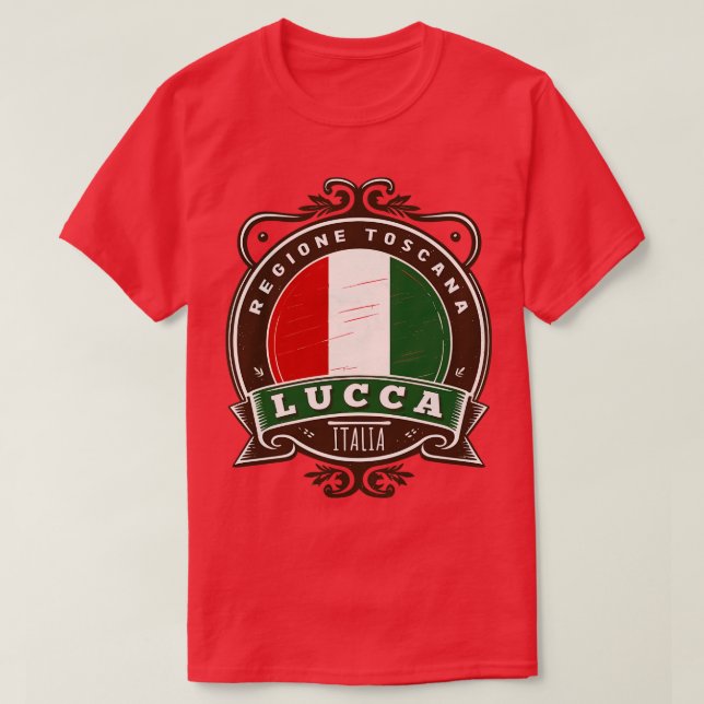 Camiseta Lucca Italia Retro Style Design (Frente do Design)