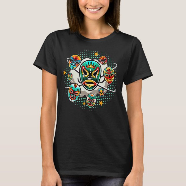 Camiseta Lucha Libre Máscara México Luchador Mexicano (Frente)