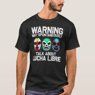 Camiseta Lucha Libre Para Homens Máscara De Luta Mexicana