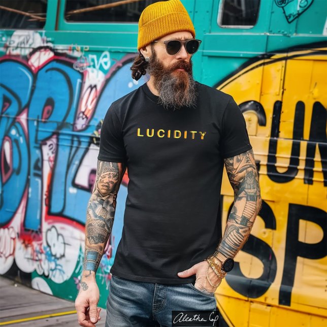 Camiseta Lucidity Word of the Day in Yellow Orange (Criador carregado)