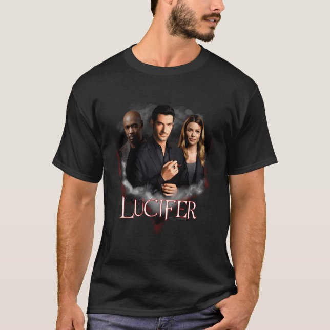Camiseta Lucifer Angel Devil Detetive (Frente)