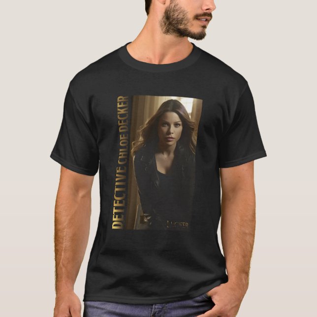 Camiseta Lúcifer Detetive Chloe Decker Série Dourada (Frente)