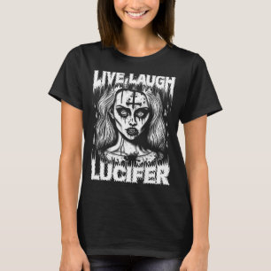 Camiseta Lúcifer Gótico Satânica Em Movimento