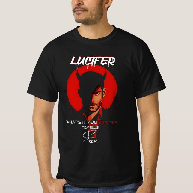 Camiseta Lucifer Morningstar What Do You Truly Desire (Frente)
