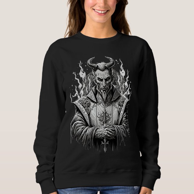 Camiseta Lucifer Satan  Occult Beelzebub Demon (Frente)