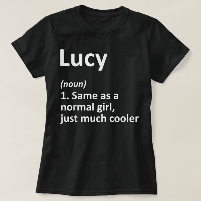 Camiseta LUCK Definição Personalizada Nome Funny Birthday G (Frente do Design)