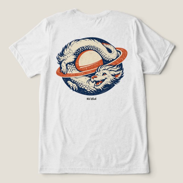 Camiseta Luck Dragon Neverending Ouroboros - Muita Sorte Ch (Verso do Design )