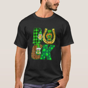 Camiseta Luck Gnomos Leprechaun Shamrock Sapatos de Cavalo 