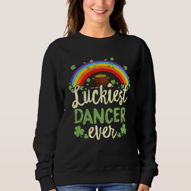 Camiseta Luckiest Dancer Ever St Patricks Day Rainbow Men W (Frente)