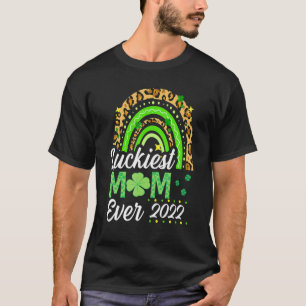 Camiseta Luckiest Mom Ever Shamrock St Patricks Day Irish