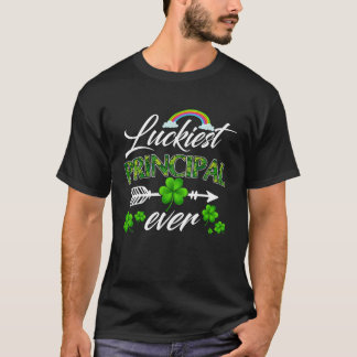Camiseta Luckiest Principal Ever Shamrock Irish Teacher Pat