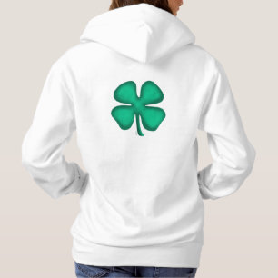 Camiseta Lucky 4 Leaf Irish Clover Women White Hodie