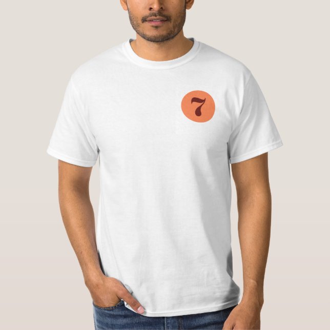 Camiseta Lucky 7 laranja (Frente)
