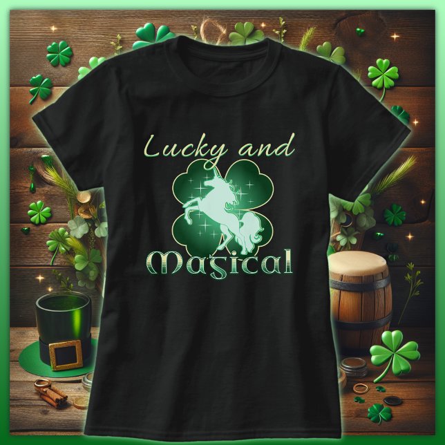 Camiseta Lucky and Magical Clover (Criador carregado)