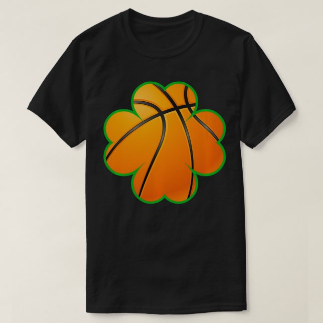 Camiseta Lucky basketball clover, St Patrick's and college  (Frente do Design)