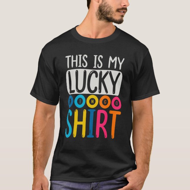 Camiseta Lucky Bingo Funny Bingo Player Hobby Caixa de jogo (Frente)