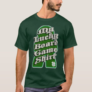 Camiseta Lucky Boardgame Divertido Feliz Slogan do Jogador