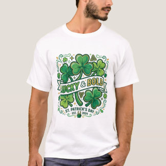 Camiseta Lucky & Bold Shamrock St. Patrick’s Day Shirt