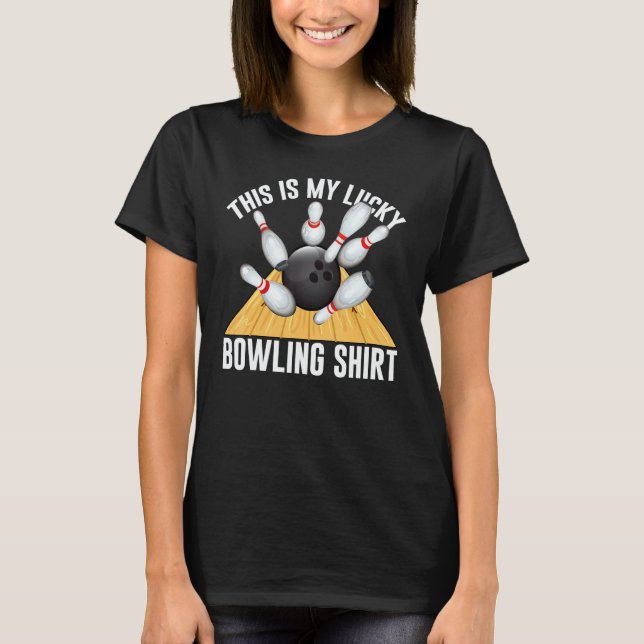 Camiseta Lucky Bowling   Team Vintage Retro     (Frente)