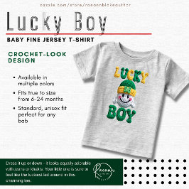 Camiseta Lucky Boy Crochet-Look Baby Fine Jersey