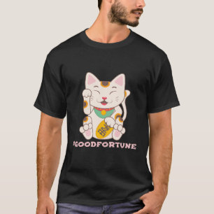 Camiseta Lucky Cat Good Fortune Maneki Neko